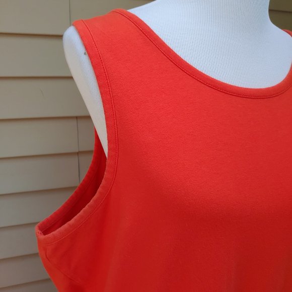 Old Navy Plus Red Knit Romper Sleeveless Pockets Solid Comfy Casual Beach 660469 - Picture 5 of 16